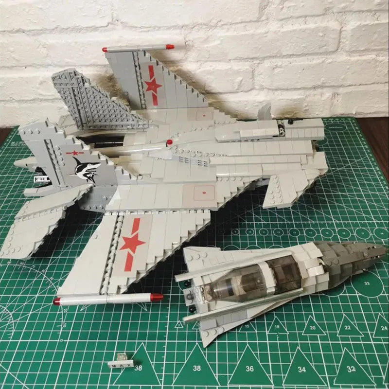 JuHang Building Block Set: Aircraft J-15 Flying Shark Fighter Jet, Model 88006