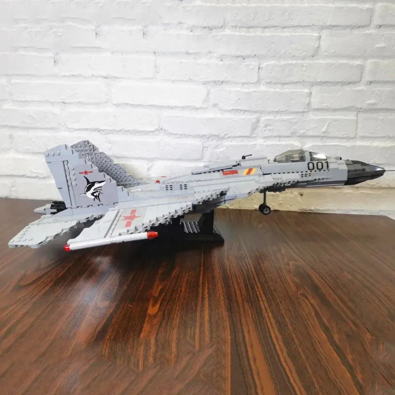 JuHang Building Block Set: Aircraft J-15 Flying Shark Fighter Jet, Model 88006