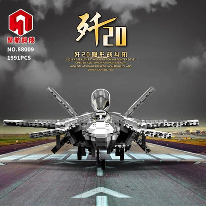 JuHang Building Block Set: Aircraft J-20 Stealth Fighter Jet, Model 88009