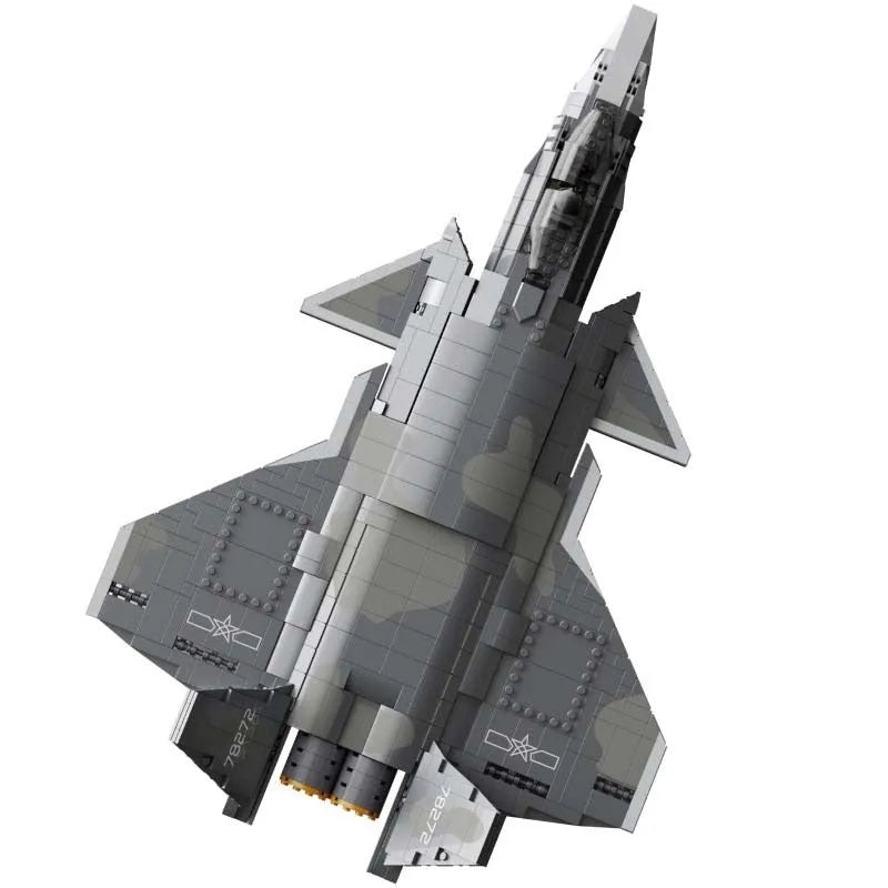JuHang Building Block Set: Aircraft J-20 Stealth Fighter Jet, Model 88009