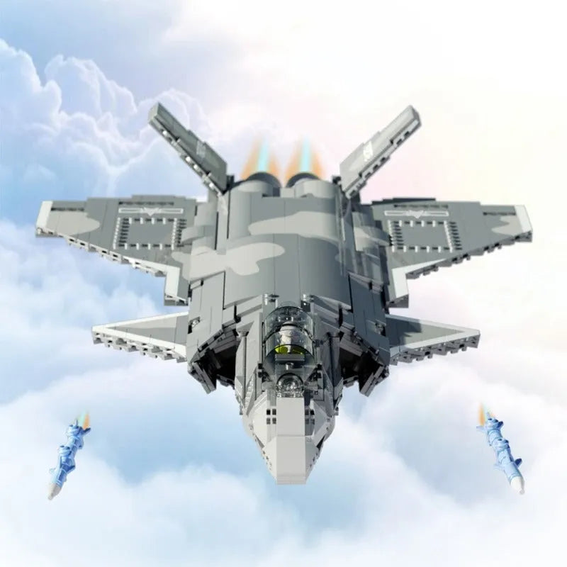 JuHang Building Block Set: Aircraft J-20 Stealth Fighter Jet, Model 88009