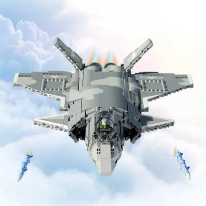 JuHang Building Block Set: Aircraft J-20 Stealth Fighter Jet, Model 88009