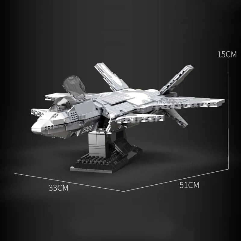 JuHang Building Block Set: Aircraft J-20 Stealth Fighter Jet, Model 88009