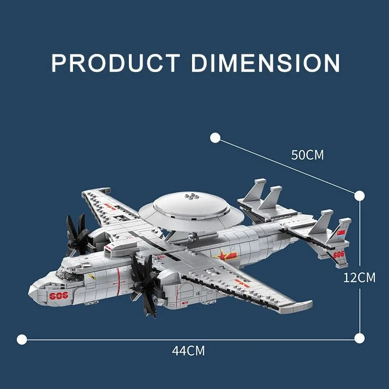 JuHang MOC Building Block Set: Aircraft MOC KJ-600 AWACS Fighter, Model 88015