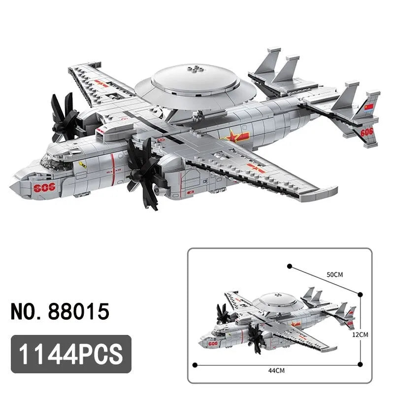 JuHang MOC Building Block Set: Aircraft MOC KJ-600 AWACS Fighter, Model 88015
