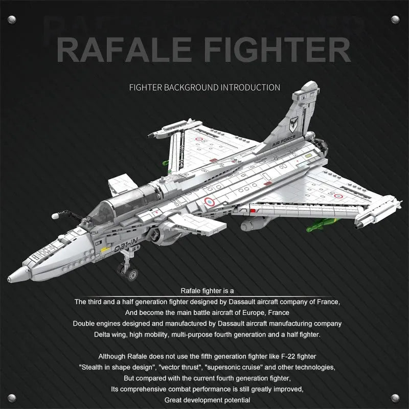JuHang MOC Building Block Set: Aircraft MOC Rafale Fighter Jet Plane, Model 88021