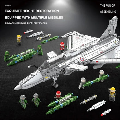 JuHang MOC Building Block Set: Aircraft MOC Rafale Fighter Jet Plane, Model 88021