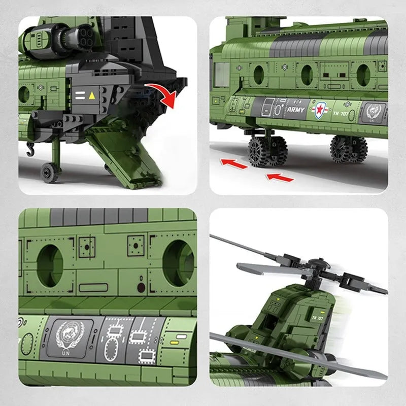 JuHang Building Block Set: CH-47 Transport Helicopter Chinook, Model 88017