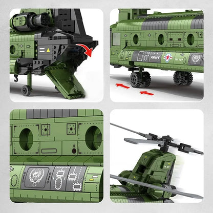 JuHang Building Block Set: CH-47 Transport Helicopter Chinook, Model 88017