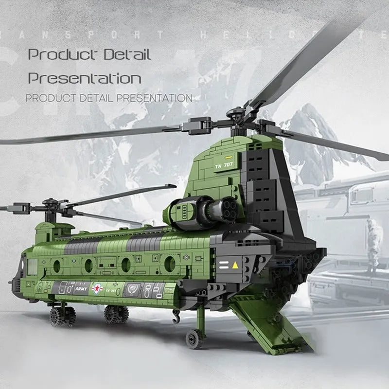 JuHang Building Block Set: CH-47 Transport Helicopter Chinook, Model 88017