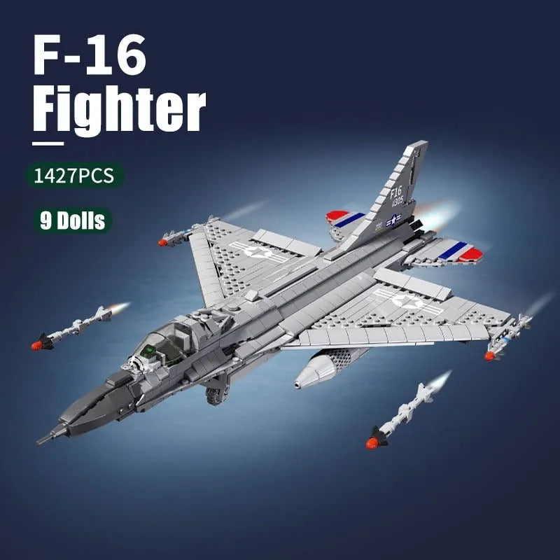 JuHang Building Block Set: F-16 Fighting Falcon Aircraft, Model 88013