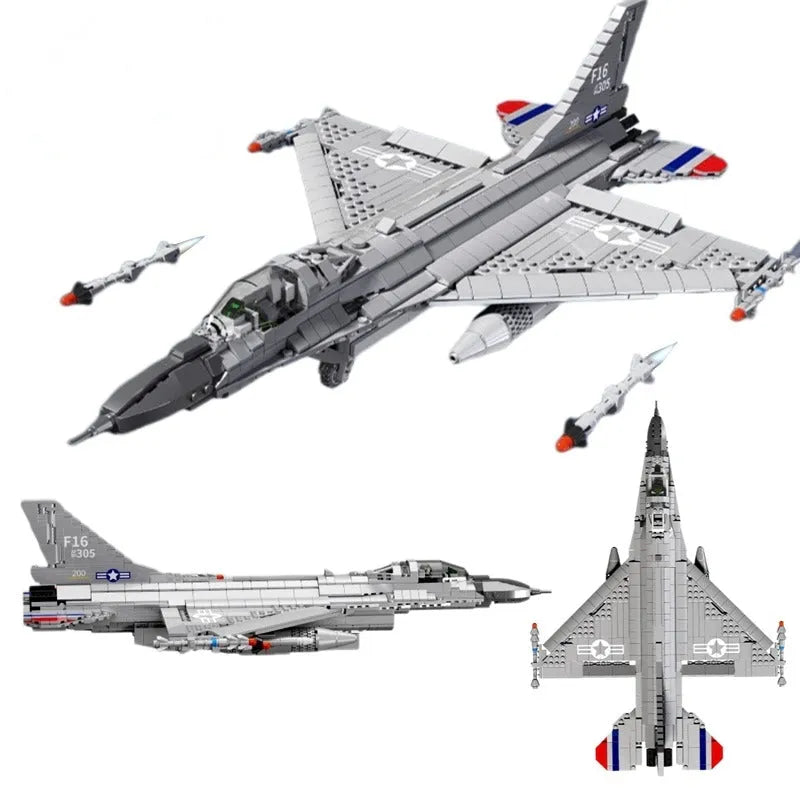 JuHang Building Block Set: F-16 Fighting Falcon Aircraft, Model 88013