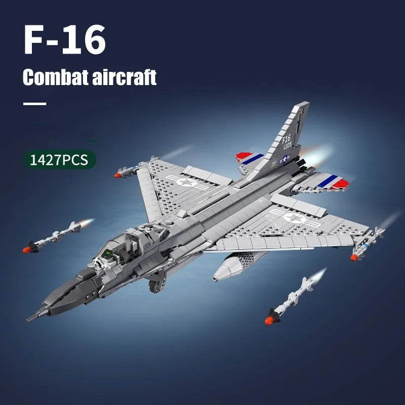 JuHang Building Block Set: F-16 Fighting Falcon Aircraft, Model 88013