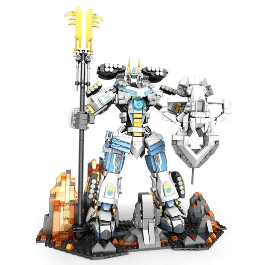 JuHang MOC Building Block Set: 670 Samurai Titan Warrior Mecha
