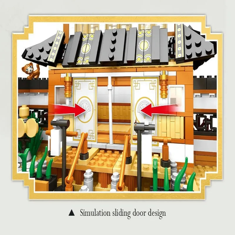 JuHang MOC Building Block Set: 86015 Martial Arts Hall Cherry Tree, Model H86015