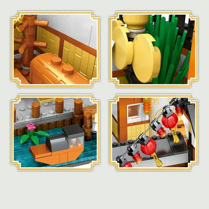 JuHang MOC Building Block Set: 86015 Martial Arts Hall Cherry Tree, Model H86015