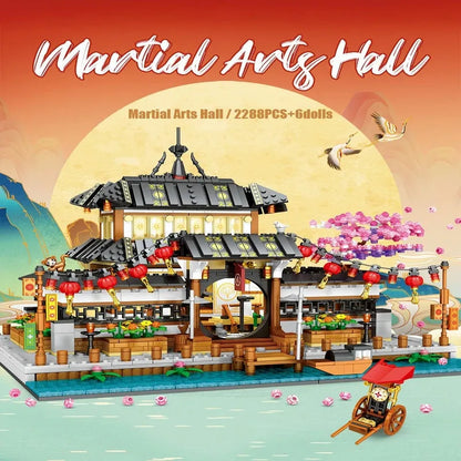 JuHang MOC Building Block Set: 86015 Martial Arts Hall Cherry Tree, Model H86015