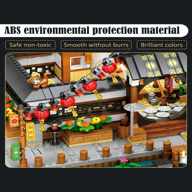JuHang MOC Building Block Set: 86015 Martial Arts Hall Cherry Tree, Model H86015