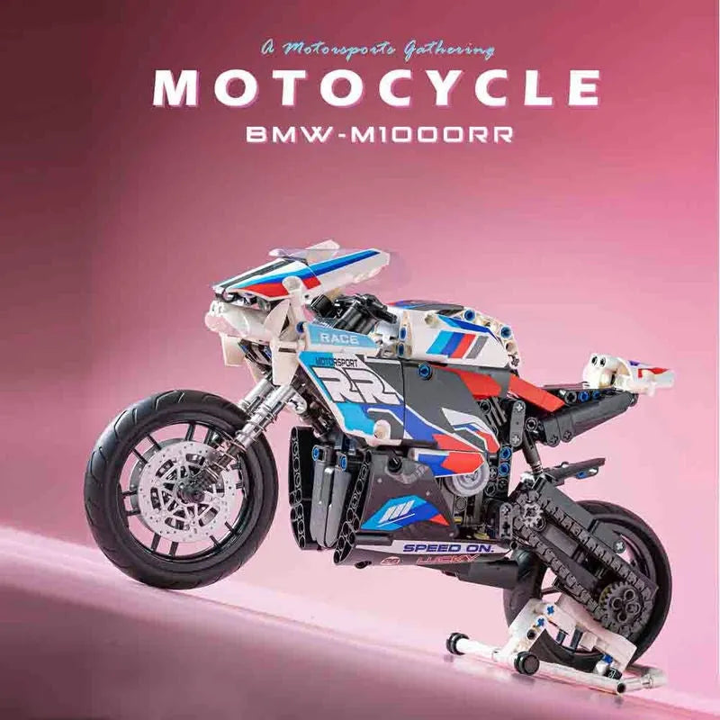 JuHang MOC Building Block Set: BMW Bikes Racing Motorcycle 82003