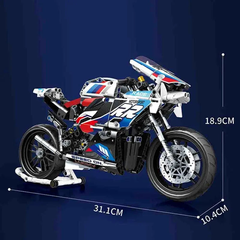 JuHang MOC Building Block Set: BMW Bikes Racing Motorcycle 82003