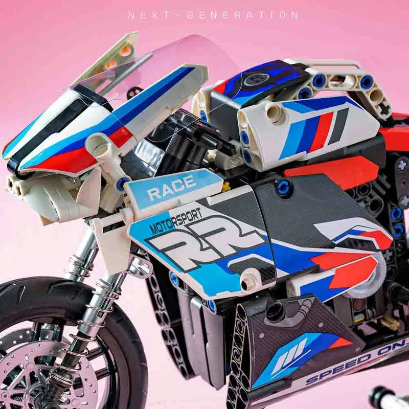 JuHang MOC Building Block Set: BMW Bikes Racing Motorcycle 82003