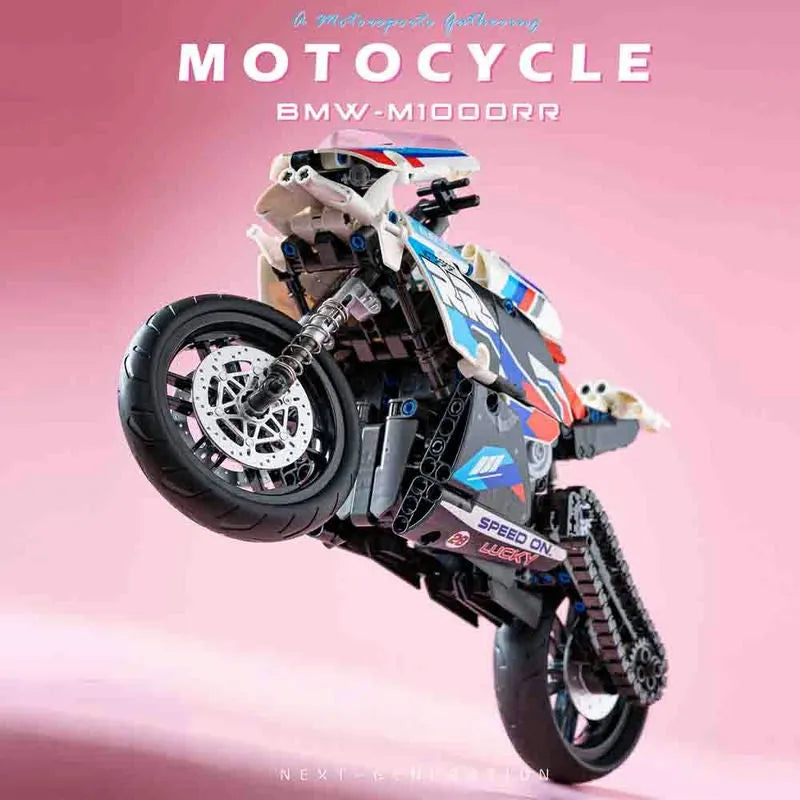 JuHang MOC Building Block Set: BMW Bikes Racing Motorcycle 82003