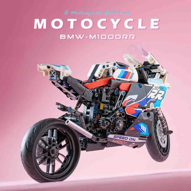 JuHang MOC Building Block Set: BMW Bikes Racing Motorcycle 82003