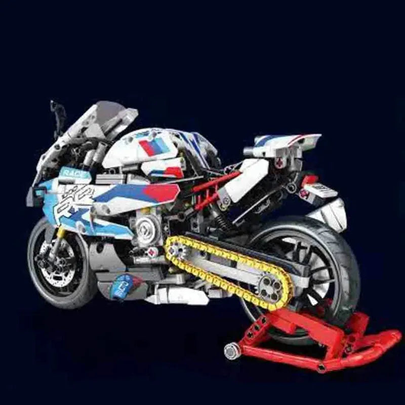 JuHang MOC Building Block Set: BMW Racing Motorcycle Bikes 82005