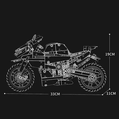 JuHang MOC Building Block Set: BMW Racing Motorcycle Bikes 82005