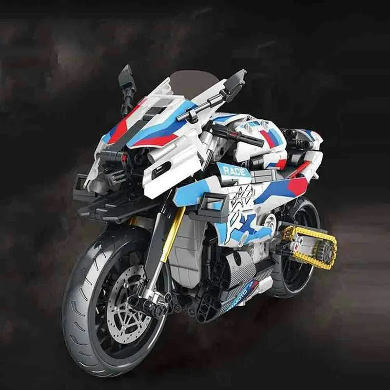 JuHang MOC Building Block Set: BMW Racing Motorcycle Bikes 82005