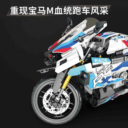 JuHang MOC Building Block Set: BMW Racing Motorcycle Bikes 82005