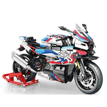 JuHang MOC Building Block Set: BMW Racing Motorcycle Bikes 82005