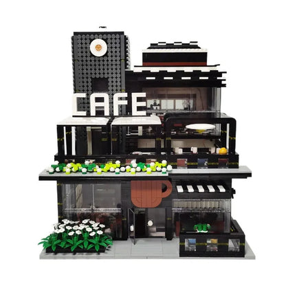 JuHang MOC Building Block Set: Corner Coffee Shop, Model 86007