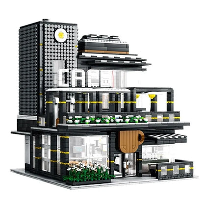 JuHang MOC Building Block Set: Corner Coffee Shop, Model 86007