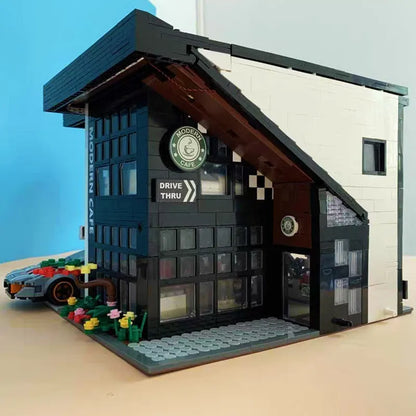 JuHang MOC Building Block Set: Corner Modern Cafe 86005