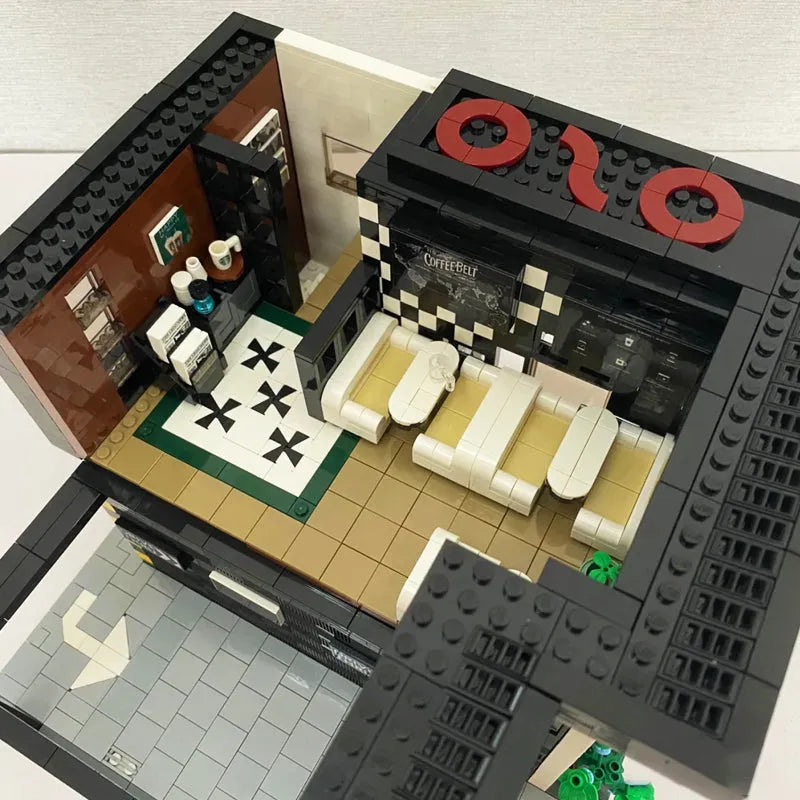 JuHang MOC Building Block Set: Corner Modern Cafe 86005