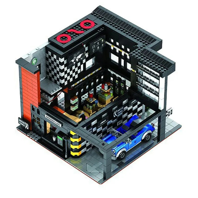 JuHang MOC Building Block Set: Corner Modern Cafe 86005