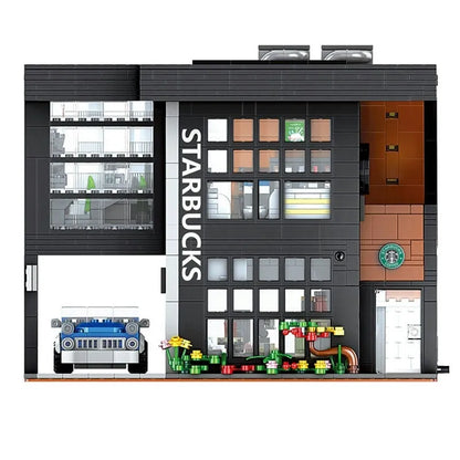 JuHang MOC Building Block Set: Corner Modern Cafe 86005