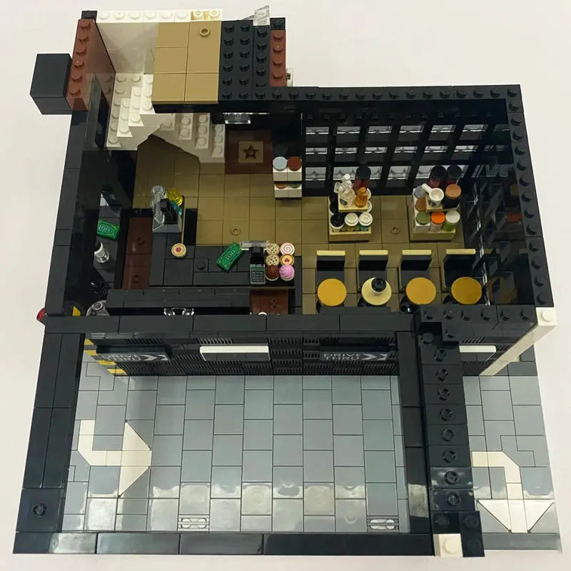 JuHang MOC Building Block Set: Corner Modern Cafe 86005