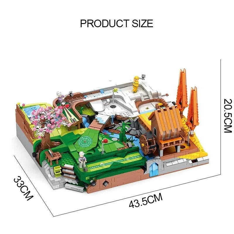 JuHang MOC Motorized Building Block Set: Golf Course Resort, Model JH86017