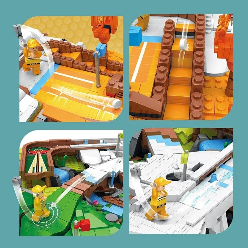 JuHang MOC Motorized Building Block Set: Golf Course Resort, Model JH86017