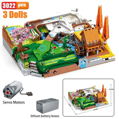 JuHang MOC Motorized Building Block Set: Golf Course Resort, Model JH86017