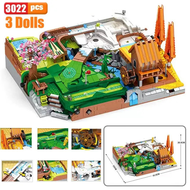 JuHang MOC Motorized Building Block Set: Golf Course Resort, Model JH86017
