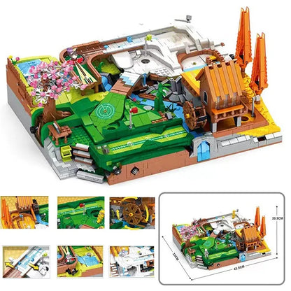 JuHang MOC Motorized Building Block Set: Golf Course Resort, Model JH86017