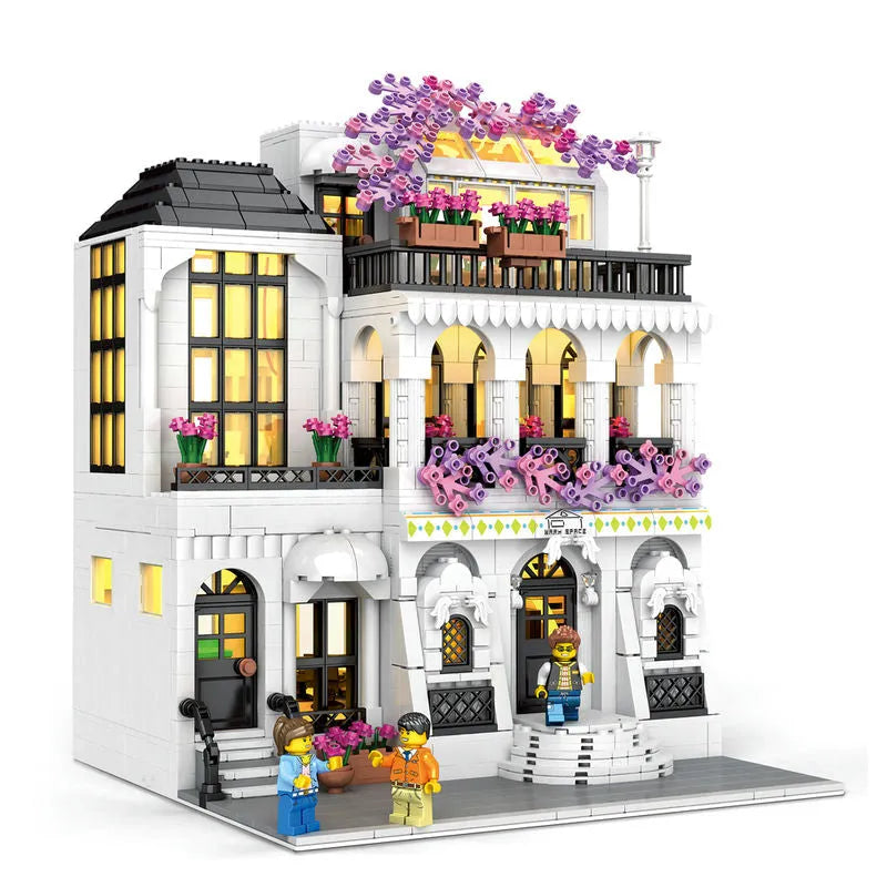 JuHang MOC Building Block Set: European City Garden Flower Villa, Model 86014