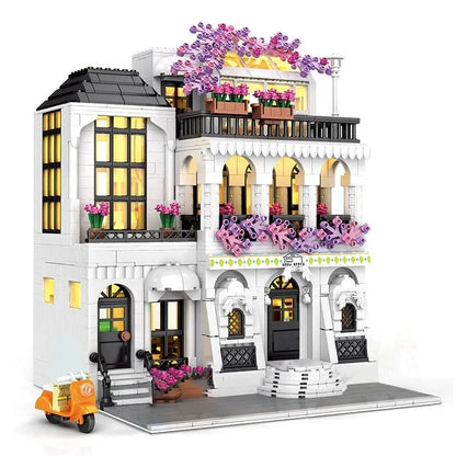JuHang MOC Building Block Set: European City Garden Flower Villa, Model 86014