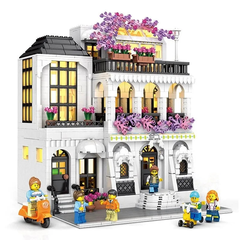 JuHang MOC Building Block Set: European City Garden Flower Villa, Model 86014