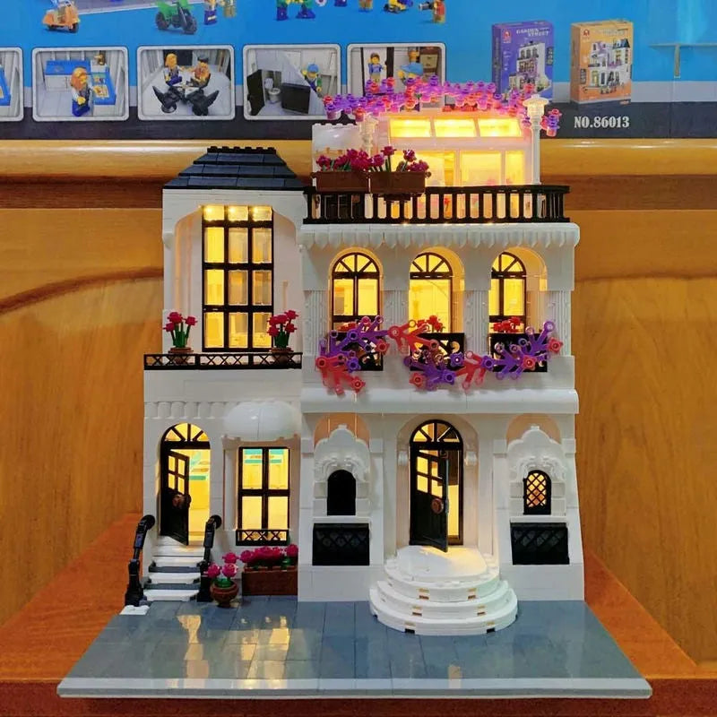 JuHang MOC Building Block Set: European City Garden Flower Villa, Model 86014