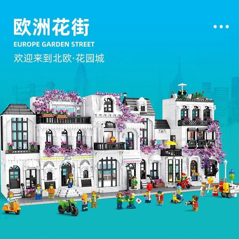 JuHang MOC Building Block Set: European City Garden Flower Villa, Model 86014