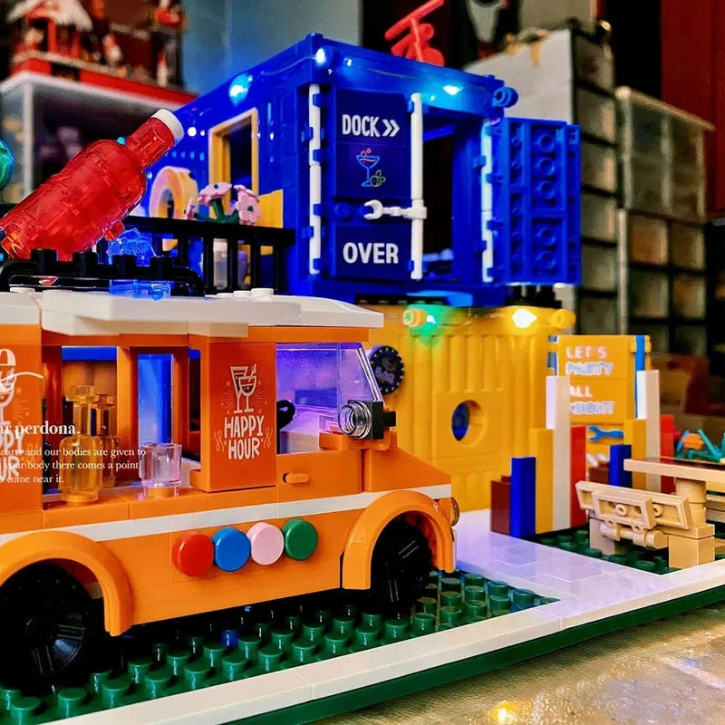 JuHang MOC Building Block Set: Experts Container Bar, Model 86016